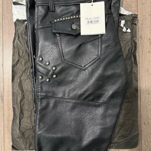 Jaded London Black Leather Pants